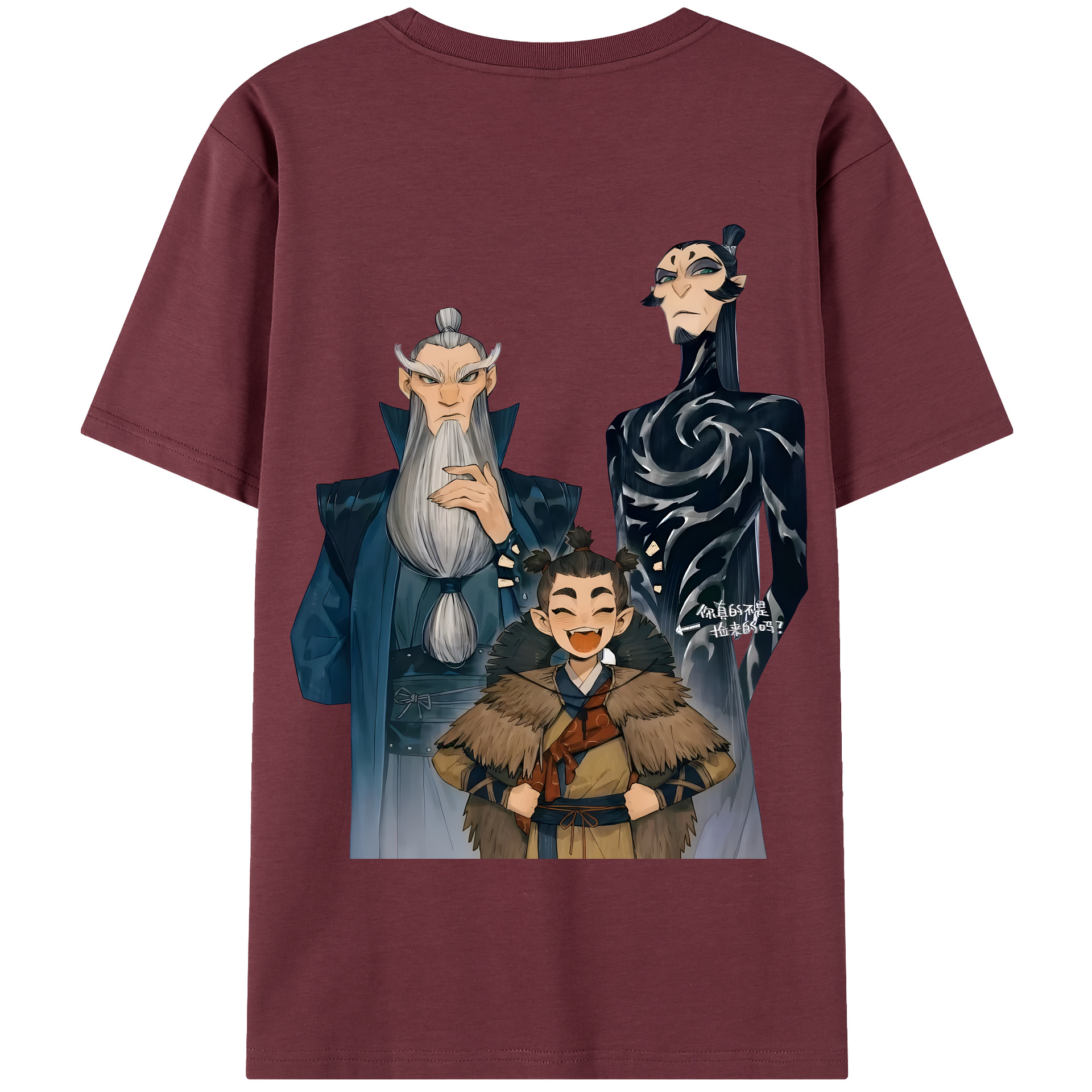 （画像用） Ne Zha 2 ナタ 魔童の大暴れ 綿100％半袖Tシャツ（背面プリント）